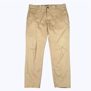 Ash & Erie Pants Mens 35x27* Beige Chino Straight Leg Casual Twill Business EUC